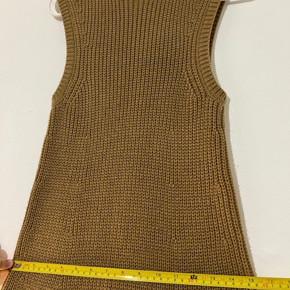 ZARA Knit Sweater Dress Camel Tan Maxi A-Line - Picture 8 of 8